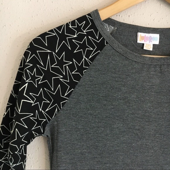 LuLaRoe Julia Dress | Gray Black White Star Print - Picture 5 of 6